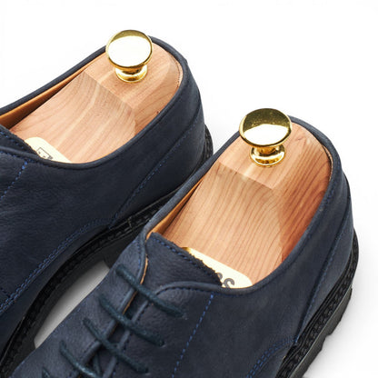 'Chino Golf' Navy Blue Nubuck Apron Derby UK 8