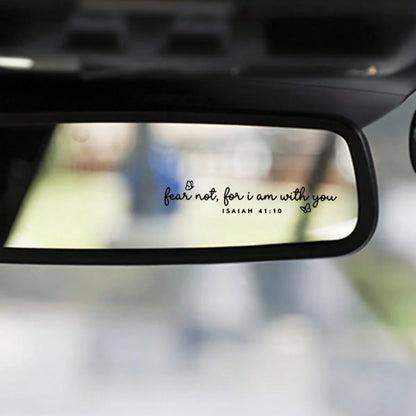 Christian Car Decal "Fear Not For I Am With You" Sticker- Isaiah 41:10 Bible Verse Vinyl Cup, Laptop, Car, And Window Decals