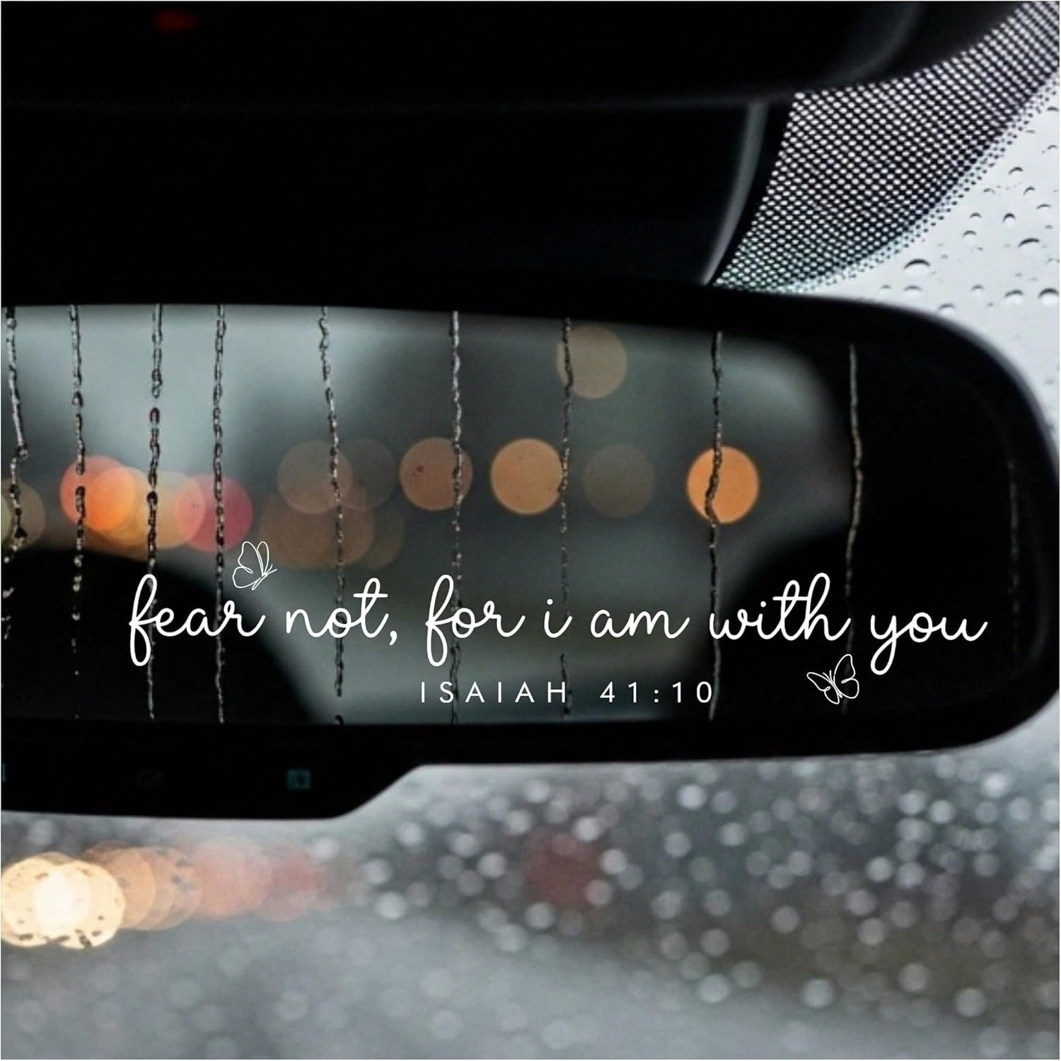 Christian Car Decal "Fear Not For I Am With You" Sticker- Isaiah 41:10 Bible Verse Vinyl Cup, Laptop, Car, And Window Decals
