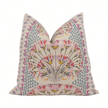 CKnight Anna French X Thibaut- Cairo- Pink And Coral- Ancient Egyptian Lotus Flower Designer Cushion Cover- Luxury Throw Pillow- Handmade Home