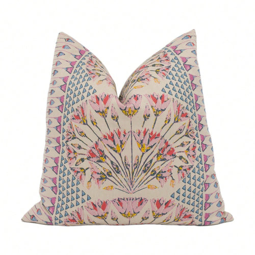 CKnight Anna French X Thibaut- Cairo- Pink And Coral- Ancient Egyptian Lotus Flower Designer Cushion Cover- Luxury Throw Pillow- Handmade Home