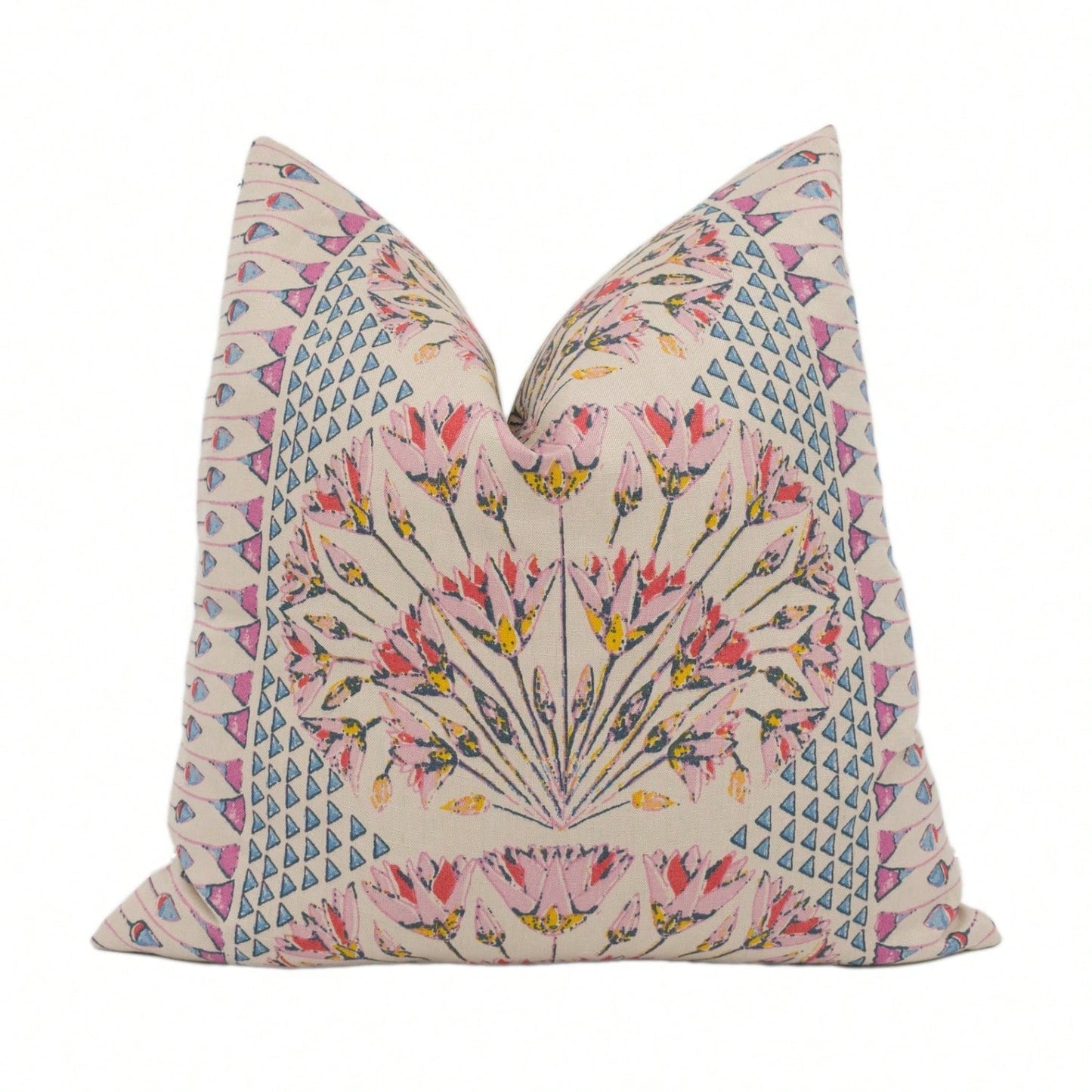 CKnight Anna French X Thibaut- Cairo- Pink And Coral- Ancient Egyptian Lotus Flower Designer Cushion Cover- Luxury Throw Pillow- Handmade Home