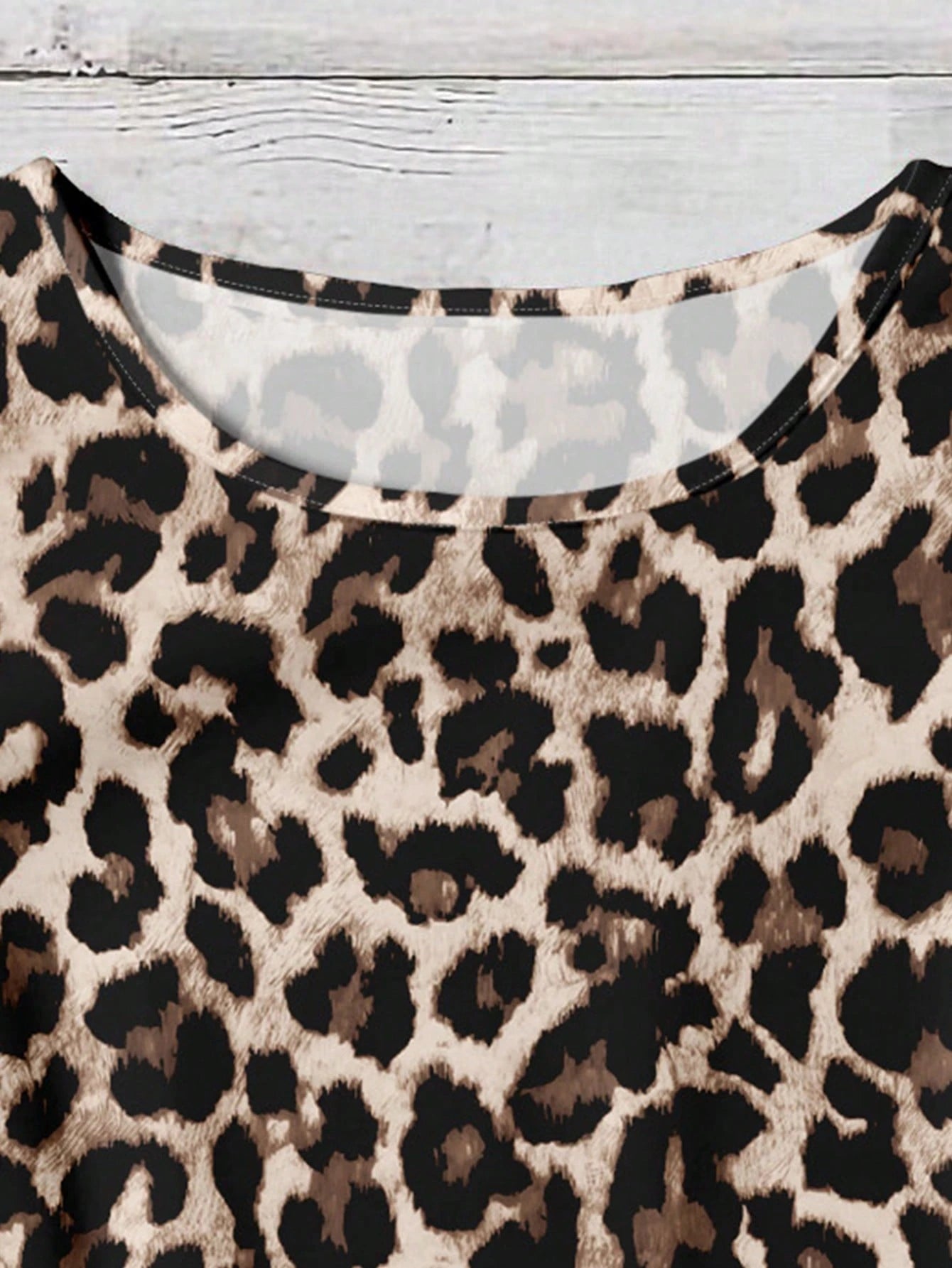 Clasi Casual Minimalist Style Pink Leopard Print Ruffle Hem Women Shirt, Suitable For Spring & Summer,Summer Top
