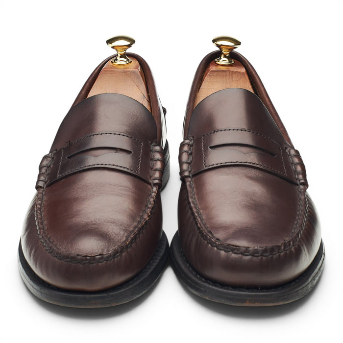 'Classic Dan' Dark Brown Leather Loafers UK 9
