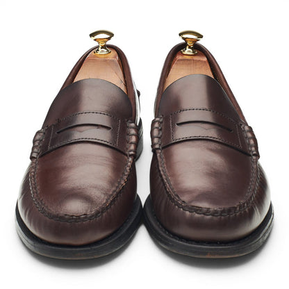 'Classic Dan' Dark Brown Leather Loafers UK 9
