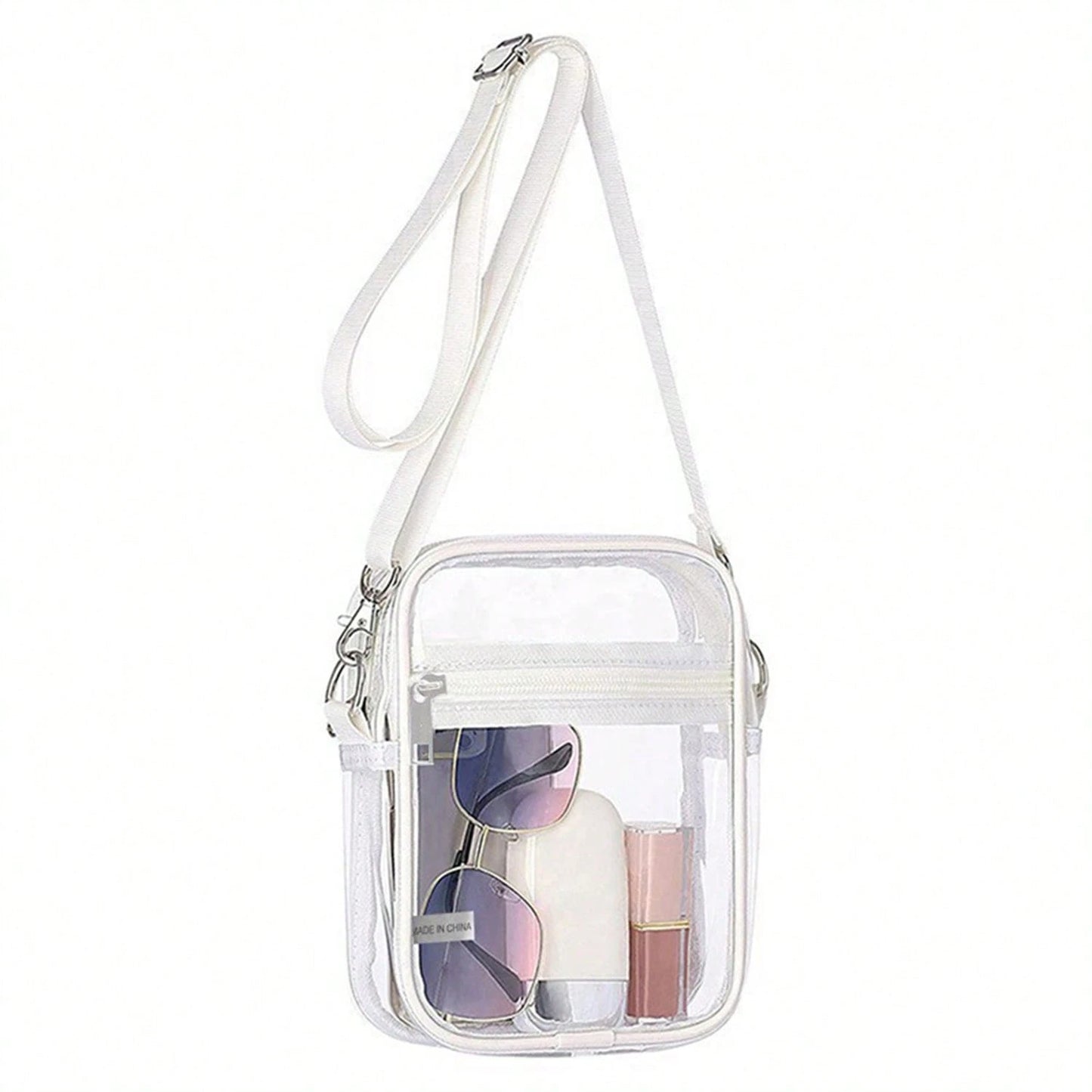 Clear Crossbody Bag, Approved For Stadiums, Suitable For Concerts, Sports Events, PVC Material, Beach, Beach Bags, Summer Outfits
