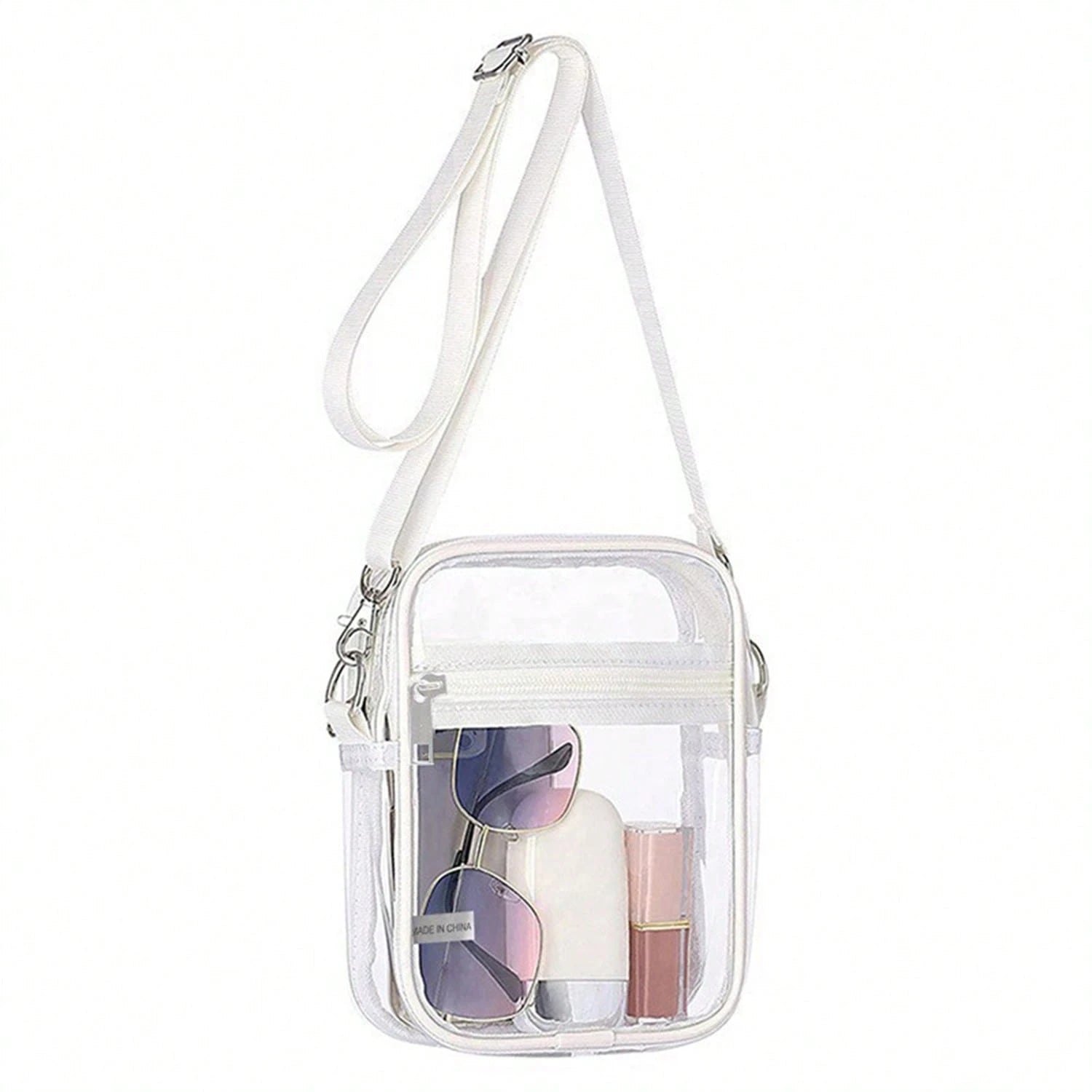 Clear Crossbody Bag, Approved For Stadiums, Suitable For Concerts, Sports Events, PVC Material, Beach, Beach Bags, Summer Outfits