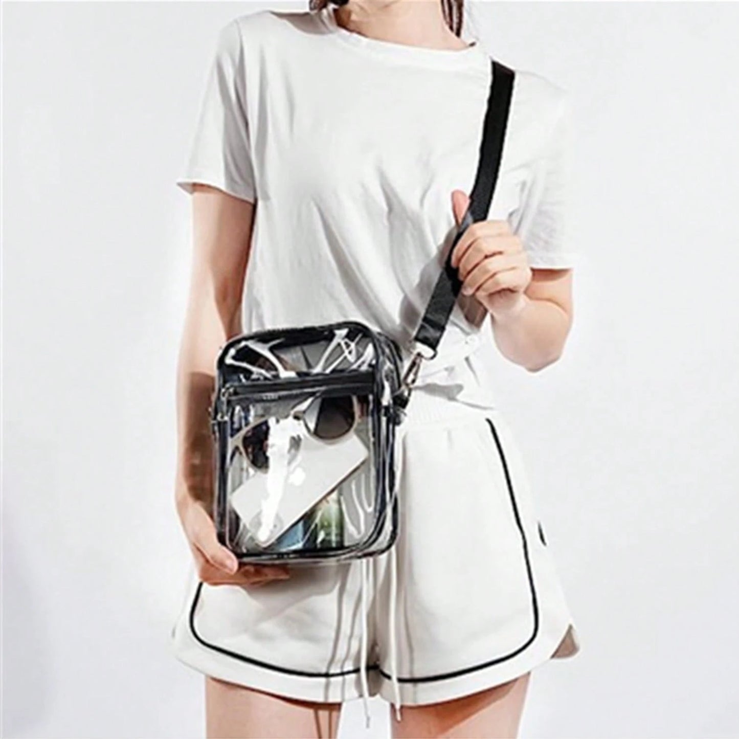 Clear Crossbody Bag, Approved For Stadiums, Suitable For Concerts, Sports Events, PVC Material, Beach, Beach Bags, Summer Outfits