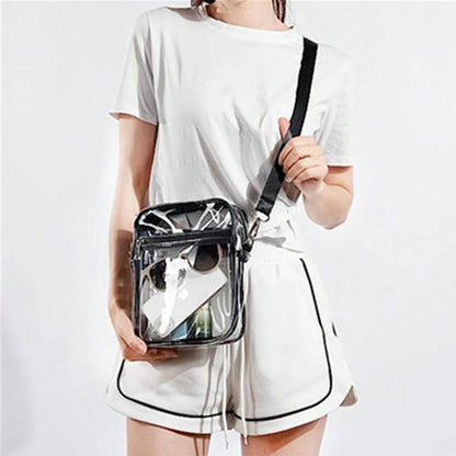 Clear Crossbody Bag, Approved For Stadiums, Suitable For Concerts, Sports Events, PVC Material, Beach, Beach Bags, Summer Outfits