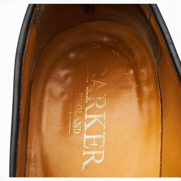 'Clive' Black Leather Tassel Loafers UK 9.5 F