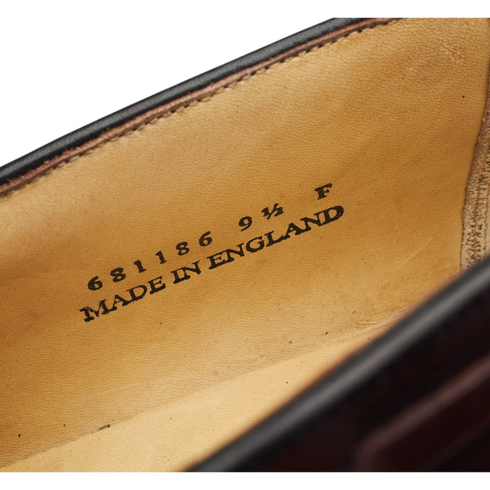 'Clive' Burgundy Leather Tassel Loafers UK 9.5 F
