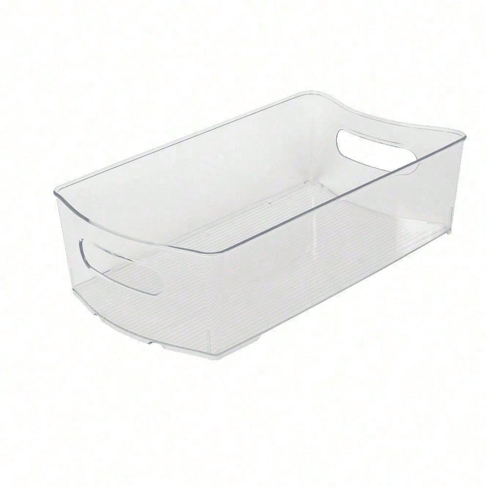 Closet And Laundry Storage Bin With Removable Dividers Clear Plastic Organizer Box For Clothes Toys Accessories Bedroom Closet Home Storage 14.5 X 8 In