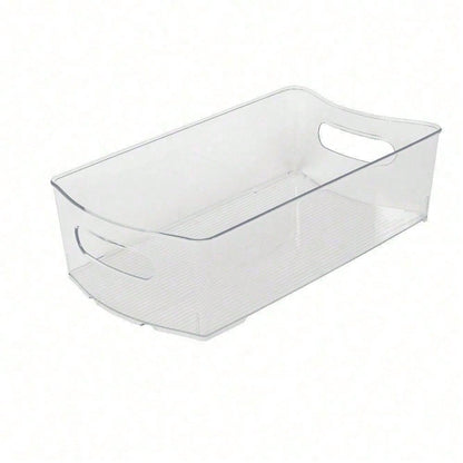 Closet And Laundry Storage Bin With Removable Dividers Clear Plastic Organizer Box For Clothes Toys Accessories Bedroom Closet Home Storage 14.5 X 8 In