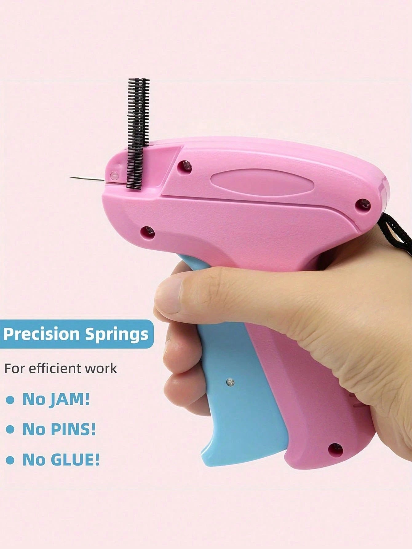 Clothing Sewing Gun, Mini Handheld Fast Repair Tool, Clothing Repair Tool Set, Tagging Gun With 6 Needles, 1000 Black Fasteners And 1000 White Fasteners, Portable Mini Tagging Tool (Needle Box Text Ra