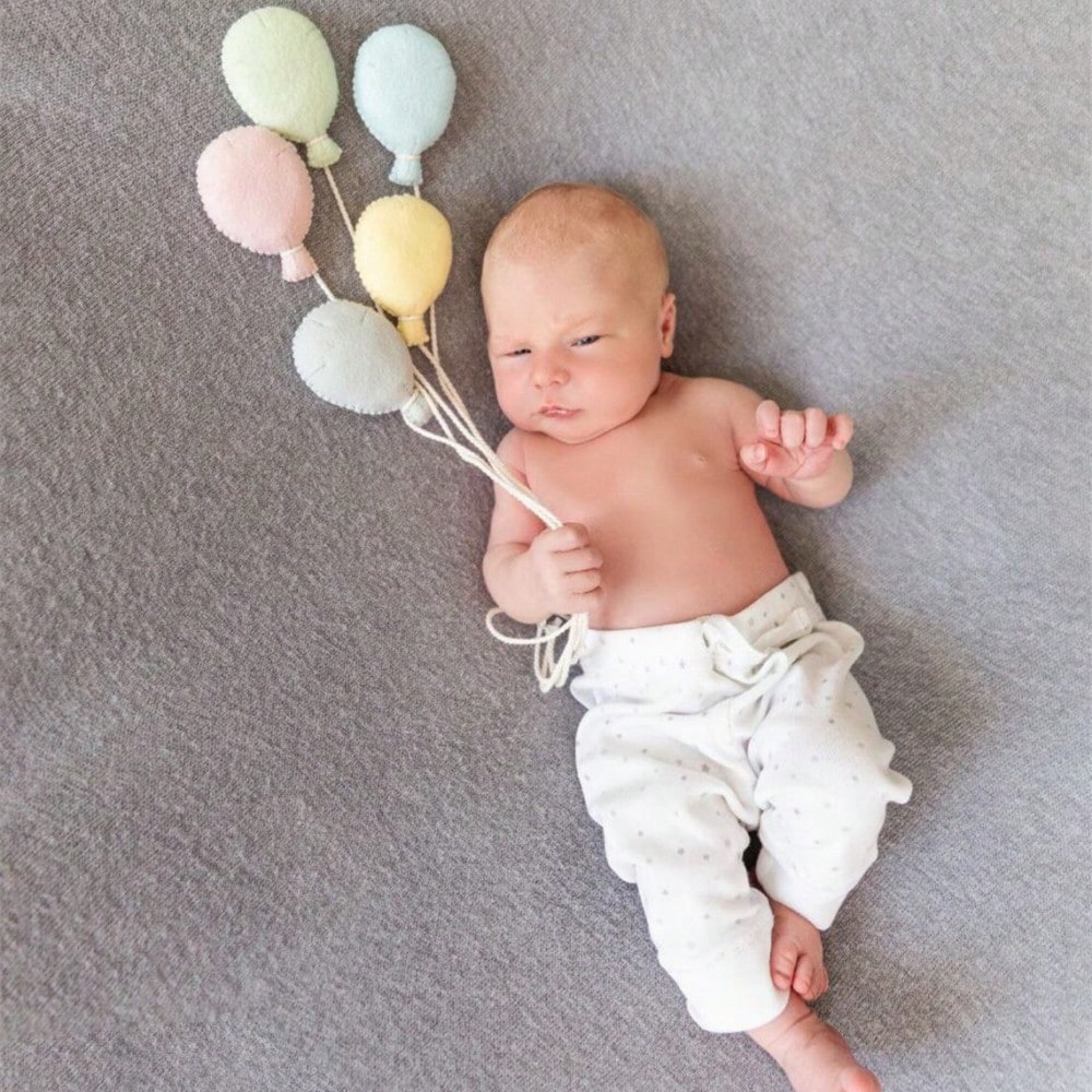 Cloud-Themed Felt Balloon Decoration Photography Props Set, Soft Material Photo Props Set, Balloon Cloud Decoration, Suitable For Holiday Gifts