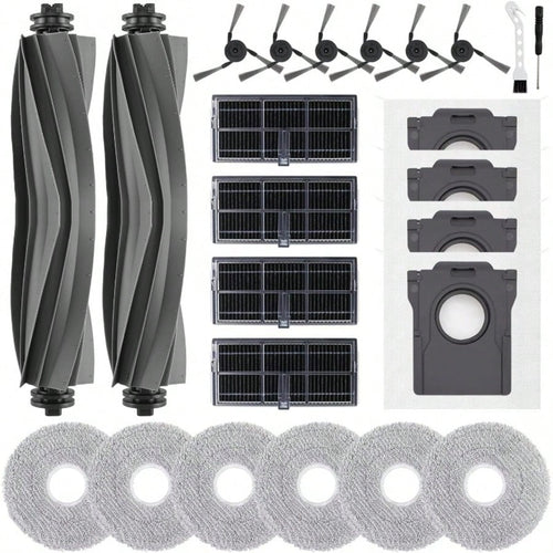 Compatible With L10s Ultra Gen 3, L50 Ultra AE, X40 Ultra Complete, L40 Ultra, Mova P50/P70 Pro Ultra Robot Vacuum, 2 Main Brushes, 4 Filters, 6 Side Brushes, 6 Mop Pads, 4 Dust Bags, 2 Tools