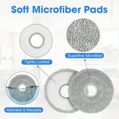 Compatible With L10s Ultra Gen 3, L50 Ultra AE, X40 Ultra Complete, L40 Ultra, Mova P50/P70 Pro Ultra Robot Vacuum, 2 Main Brushes, 4 Filters, 6 Side Brushes, 6 Mop Pads, 4 Dust Bags, 2 Tools