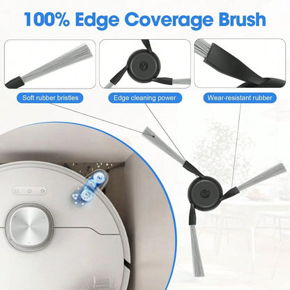 Compatible With L10s Ultra Gen 3, L50 Ultra AE, X40 Ultra Complete, L40 Ultra, Mova P50/P70 Pro Ultra Robot Vacuum, 2 Main Brushes, 4 Filters, 6 Side Brushes, 6 Mop Pads, 4 Dust Bags, 2 Tools