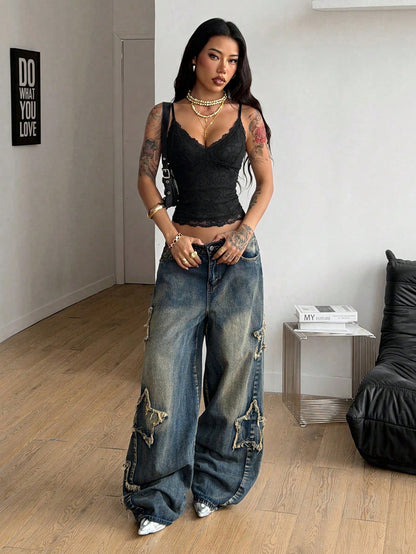 Coolane Women's Spring/Summer Casual Boho Vacation Beach Outfits Y2K Chic Gyaru Lace Stretchy White Slim Fit Tank Tops
