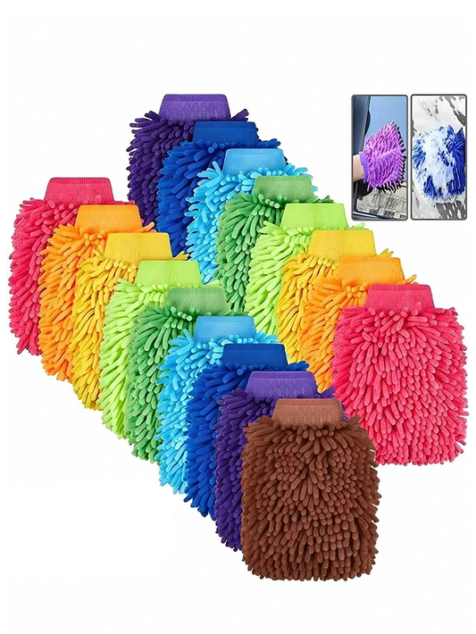 Coral Fleece Car Wash Gloves, Car Duster, Windshield Wiper, Car Cleaning Accessories