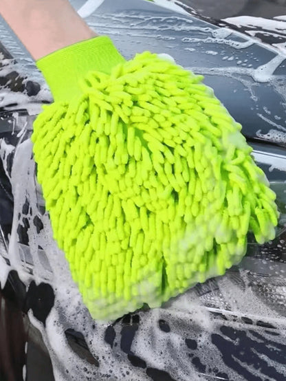 Coral Fleece Car Wash Gloves, Car Duster, Windshield Wiper, Car Cleaning Accessories
