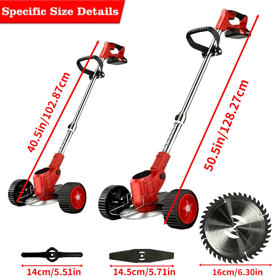 Cordless Weeder, Battery Powered Mower, 3 In 1 Rechargeable Electric Lawn Trimmer, Lawn Trimming Tool, Garden Styling Tool, Tree Trimmer For Lawn Garden Yard Weeder, Trimmer, Saw