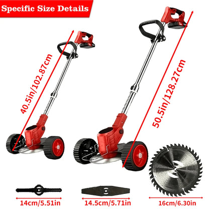 Cordless Weeder, Battery Powered Mower, 3 In 1 Rechargeable Electric Lawn Trimmer, Lawn Trimming Tool, Garden Styling Tool, Tree Trimmer For Lawn Garden Yard Weeder, Trimmer, Saw
