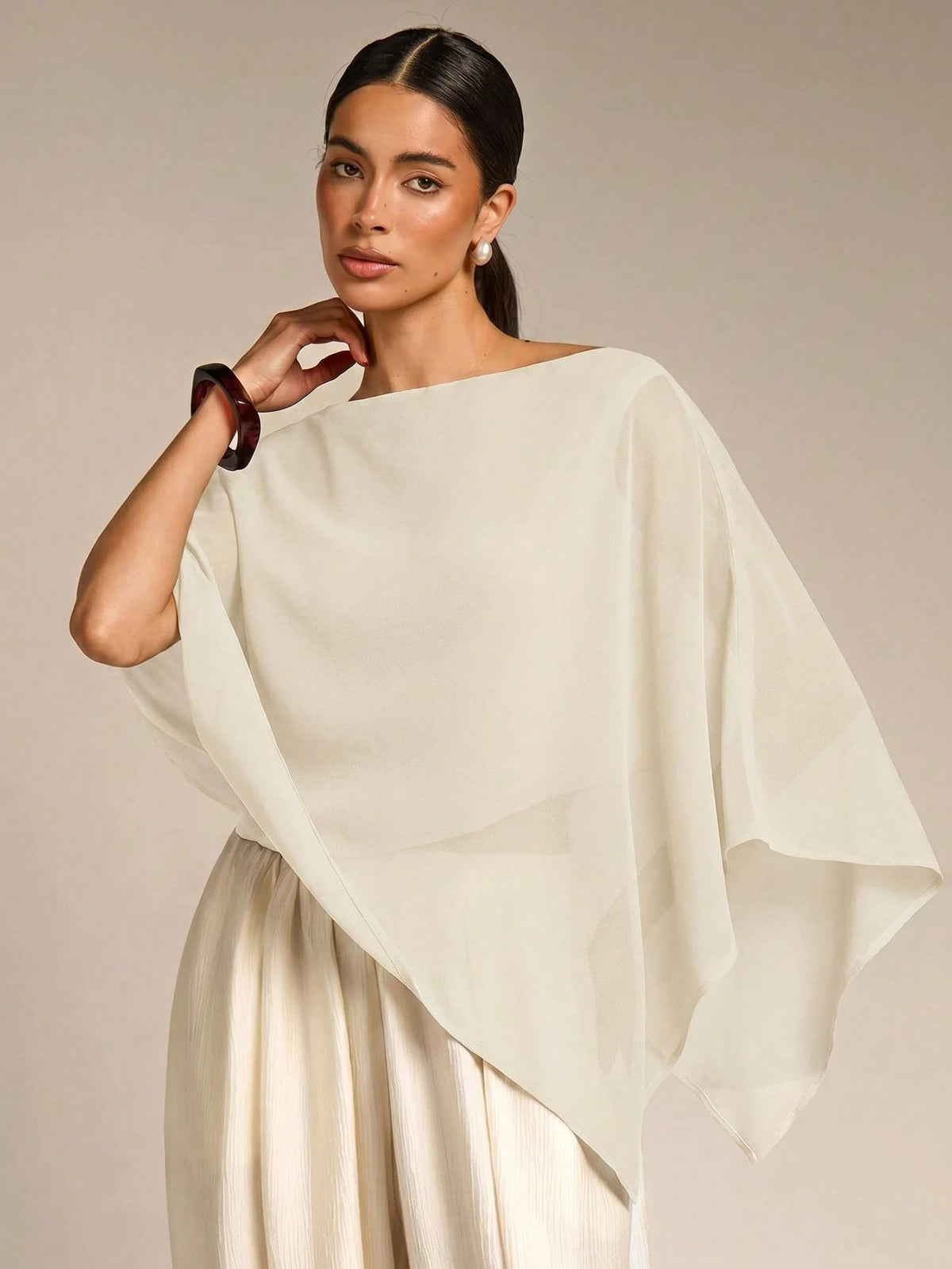 COSMINA Solid Color Casual Versatile Daily Asymmetrical Hem Blouse, Summer Sun Protection, Shawl Collar Blouse, Summer, Versatile