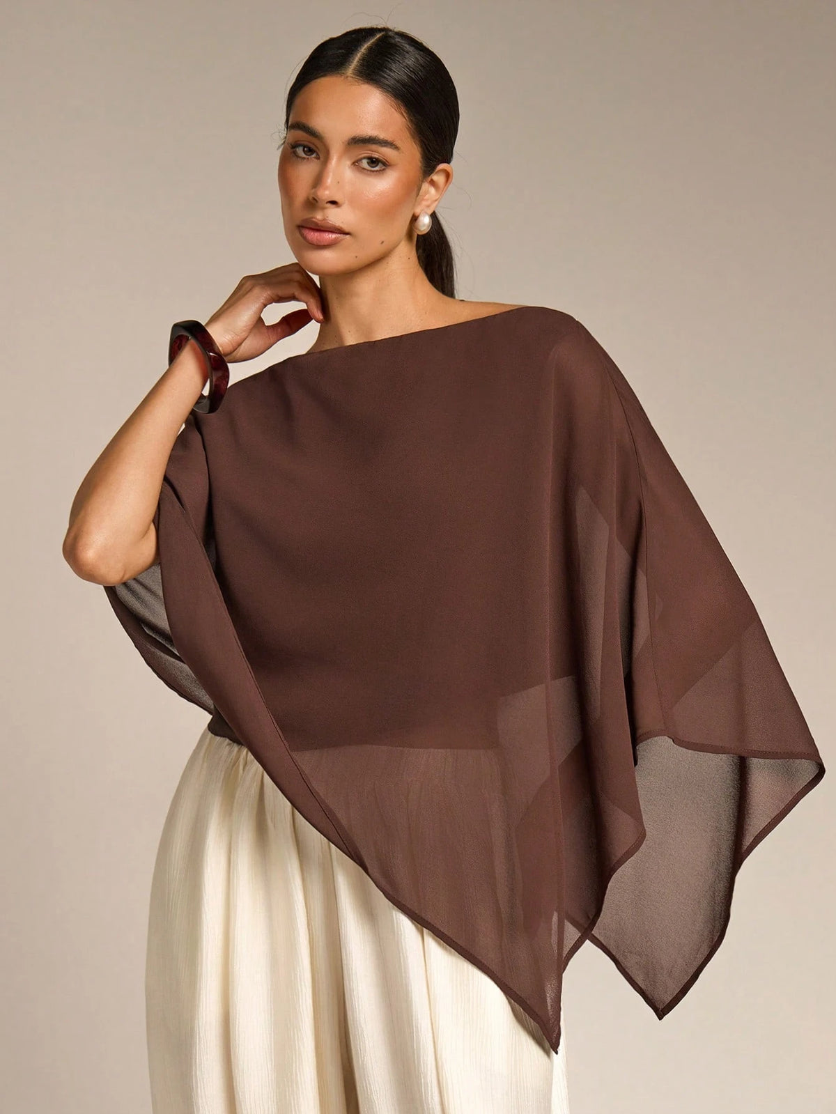 COSMINA Solid Color Casual Versatile Daily Asymmetrical Hem Blouse, Summer Sun Protection, Shawl Collar Blouse, Summer, Versatile