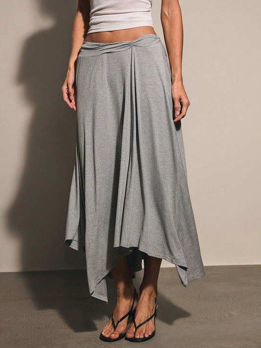 COSMINA Women's Casual Elegant Asymmetrical Skirt/Peplum/ Skirt City Break Grey Autumn/ Vacation Vacation