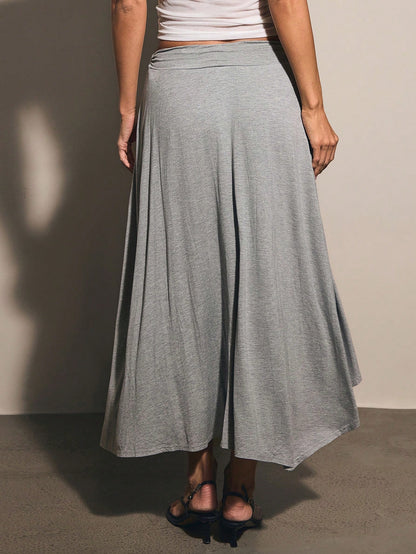 COSMINA Women's Casual Elegant Asymmetrical Skirt/Peplum/ Skirt City Break Grey Autumn/ Vacation Vacation
