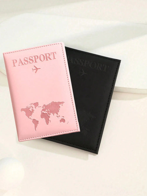 Couple Travel Passport Holder, PU Passport Wallet, Lightweight Fashion Travel Accessory, Suitable For Honeymoon And Business Travel
