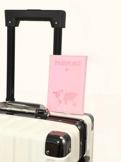 Couple Travel Passport Holder, PU Passport Wallet, Lightweight Fashion Travel Accessory, Suitable For Honeymoon And Business Travel