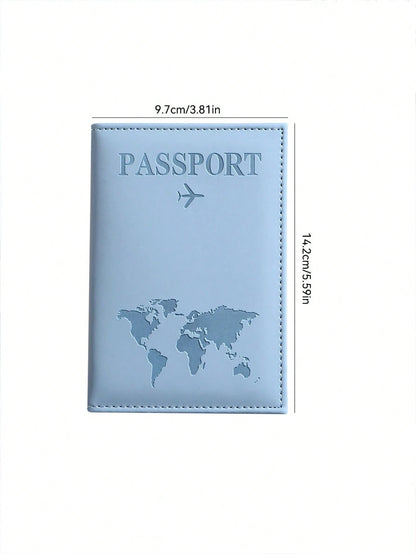 Couple Travel Passport Holder, PU Passport Wallet, Lightweight Fashion Travel Accessory, Suitable For Honeymoon And Business Travel