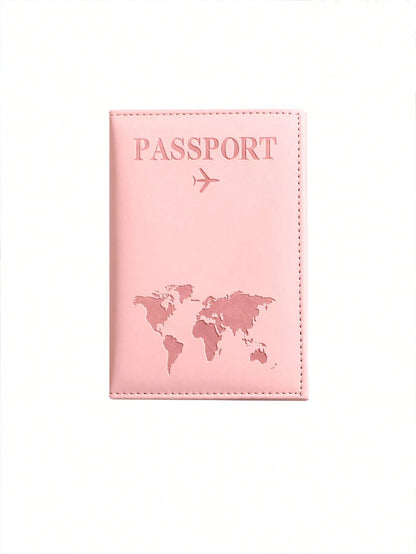 Couple Travel Passport Holder, PU Passport Wallet, Lightweight Fashion Travel Accessory, Suitable For Honeymoon And Business Travel