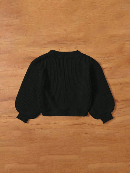 Cozy Pixies Baby Girl Knitted Autumn Cardigan, Bow Decor, Cute Casual, Soft Comfortable Versatile, Suitable For Home, Party, Vacation Occasions, Apricot Color