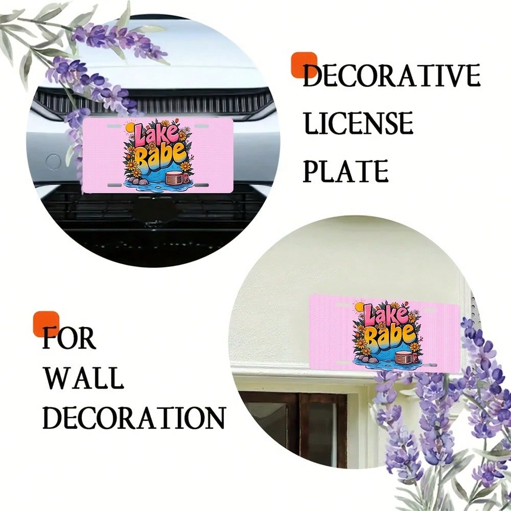 CP 2D Flat, 1 Piece, For Decorative Purposes Only, Vintage-Style Aluminum Decorative License Plate| 6 X 12inch, Novel And Interesting, Valentine's Day Gift, Easter Decoration, St. Patrick's Day Decora