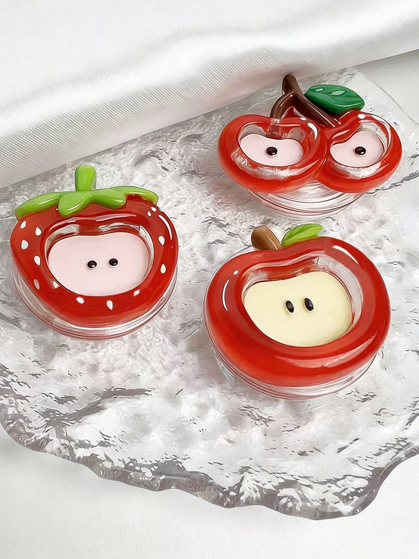 Creative Cute Strawberry, Apple, Peach, Durian Phone Holder Stickers, Classic Personalized Desktop Airbag Suitable For Telescopic Phone Holder, Pop-Up Socket Phone Holder, Phone Accessories, Phone Dec