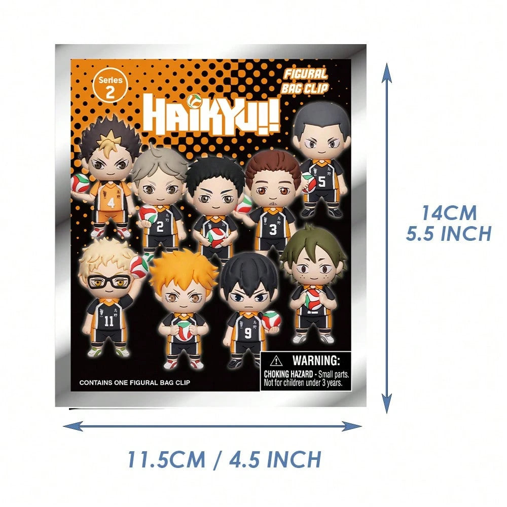 Crunchyroll Haikyuu Officially Licensed Blind Box 3D Figurine Bag Clip Charms Hinata Kageyama Tsukishima Yamaguchi Nishinoya Sugawara Backpack Decor Anime Collector Kering Gift Set OptSxxUmWQ