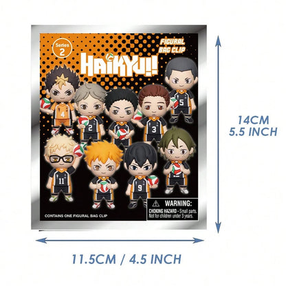 Crunchyroll Haikyuu Officially Licensed Blind Box 3D Figurine Bag Clip Charms Hinata Kageyama Tsukishima Yamaguchi Nishinoya Sugawara Backpack Decor Anime Collector Kering Gift Set OptSxxUmWQ