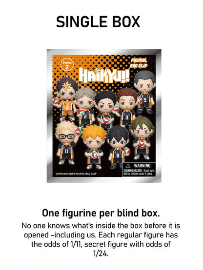 Crunchyroll Haikyuu Officially Licensed Blind Box 3D Figurine Bag Clip Charms Hinata Kageyama Tsukishima Yamaguchi Nishinoya Sugawara Backpack Decor Anime Collector Kering Gift Set OptSxxUmWQ