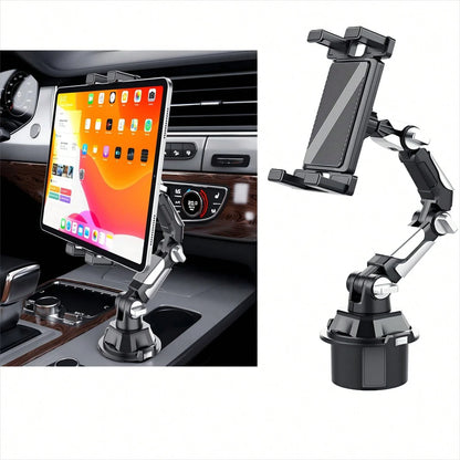 Cup Phone Tablet Mount For Car, Universal Adjustable Car Cup Phone Holder, Long Arm With 360°Rotation Cup Holder Phones Mount For Car, Compatible With Ipad And Smartphones(S258)