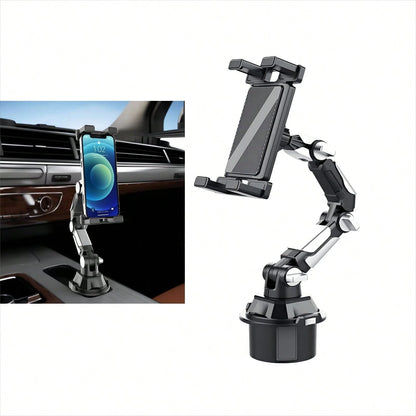 Cup Phone Tablet Mount For Car, Universal Adjustable Car Cup Phone Holder, Long Arm With 360°Rotation Cup Holder Phones Mount For Car, Compatible With Ipad And Smartphones(S258)