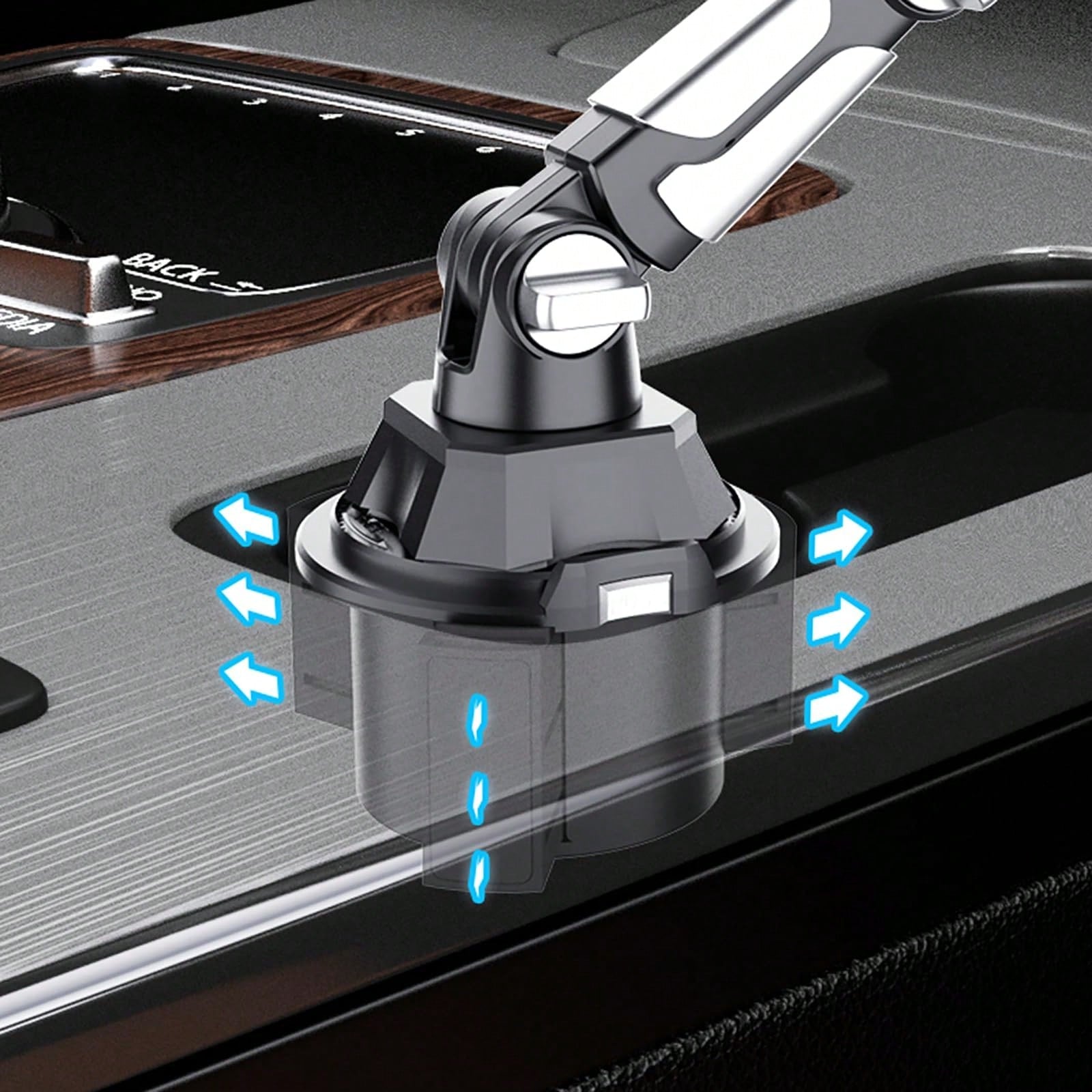 Cup Phone Tablet Mount For Car, Universal Adjustable Car Cup Phone Holder, Long Arm With 360°Rotation Cup Holder Phones Mount For Car, Compatible With Ipad And Smartphones(S258)