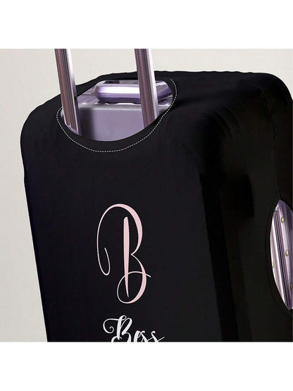 Custom 18-32" Elastic Luggage Cover, Personalized Name/ Custom Text Print, Dustproof Scratch-Resistant Travel Protector An Ideal Choice For Travel