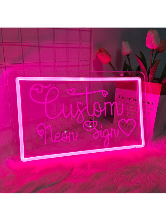 Custom Neon Light Wedding Decoration, USB Engraved Neon Light, Customized Neon Light For Back To School, Mother's Day, Personalized LED Neon Light Suitable For Wall, Commercial Bar, Home Store, Bedroo
