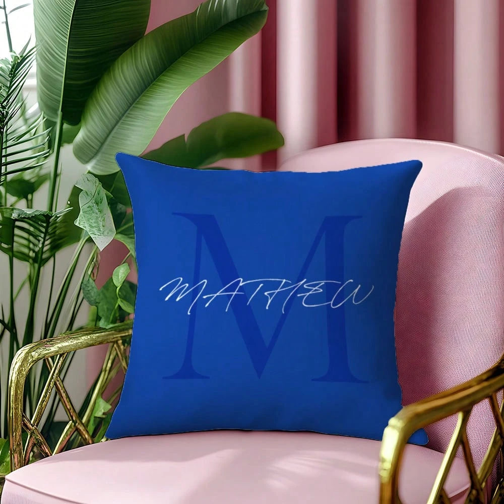 Custom Solid Color Personalized Photo Text Pillow Case Soft Comfortable Cushion Covers Perfect Birthday Gifts Family Daily Wedding Graduation Souvenir Sofa Bed Bedroom Living Room Office Christmas Ha