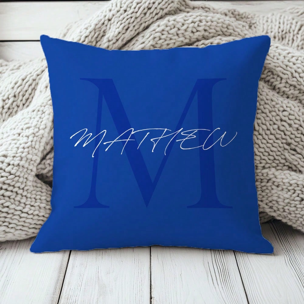 Custom Solid Color Personalized Photo Text Pillow Case Soft Comfortable Cushion Covers Perfect Birthday Gifts Family Daily Wedding Graduation Souvenir Sofa Bed Bedroom Living Room Office Christmas Ha