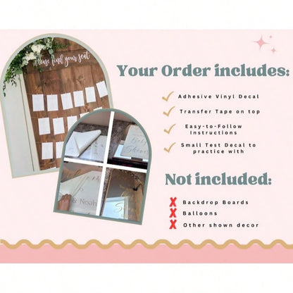Customizable Wedding Mirror Decals- Personalized Date And Name, Elegant White Wedding Stickers, Suitable For Bridal Shower, Birthday, Housewarming, Wedding Decoration, Valentine's Day, Mirror Selfie