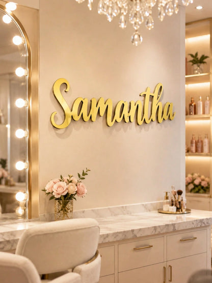 Customized Acrylic Mirror Stickers, Gold/Silver/Black Personalized Letter Wall Decals, Suitable For Bedroom, Living Room, Party Backdrop Decor, Unique Name Wall Art, Perfect Birthday Gift, Mother's Da